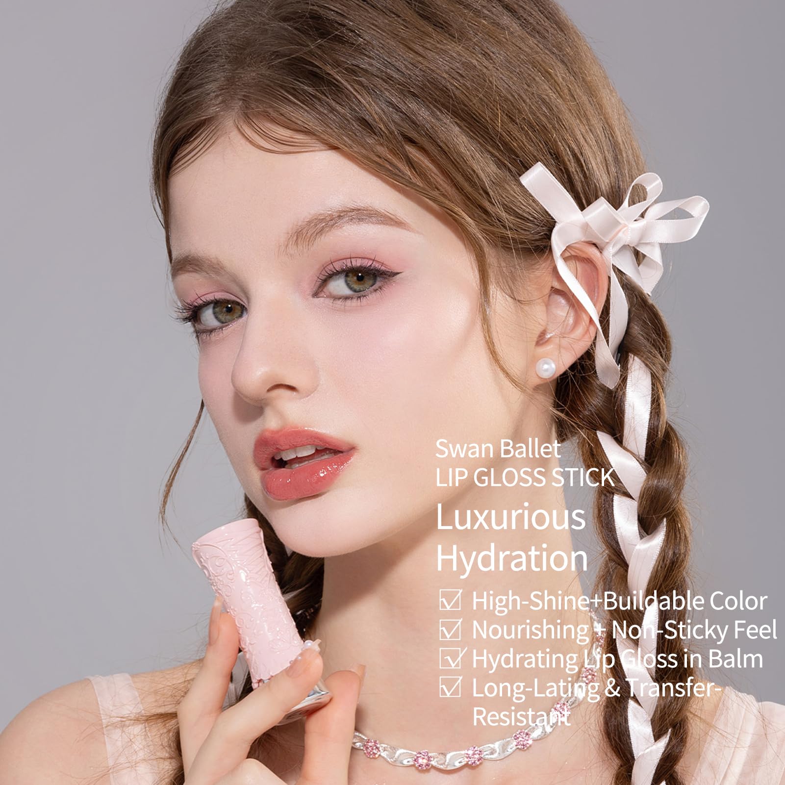 Amazon.com : Flower Knows [GIFT] Swan Ballet Shine Lipstick